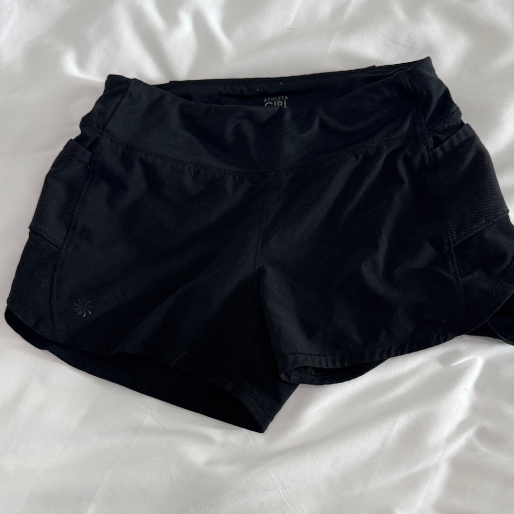 Athleta Black Girls' Athletic Shorts with Side Pockets